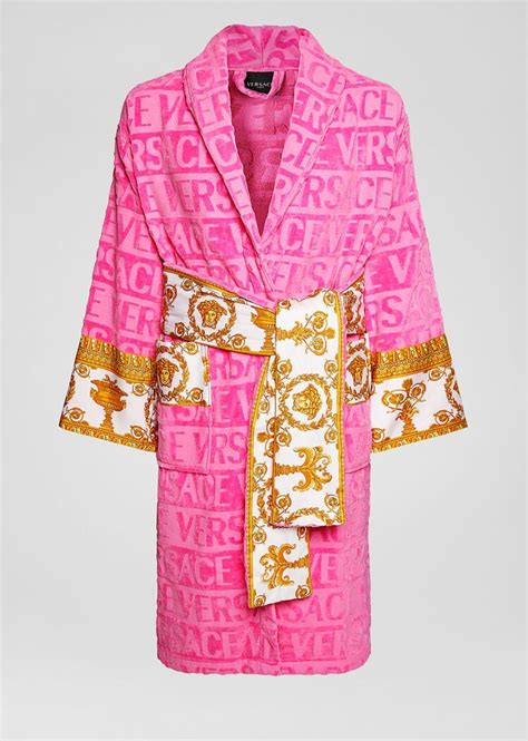 versace pink robe|versace dressing gown pink.